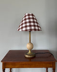 Load image into Gallery viewer, Handmade Lampshade - Brown and White Gingham