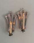 Load image into Gallery viewer, Pair of Art Deco Pewter Wall Sconces