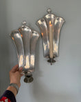 Load image into Gallery viewer, Pair of Art Deco Pewter Wall Sconces
