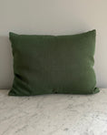 Load image into Gallery viewer, Green Hand-Embroidered Cushion