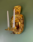 Load image into Gallery viewer, Pair of Double-Armed Brass Wall Sconces