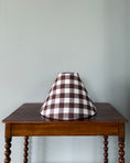 Load image into Gallery viewer, Handmade Lampshade - Brown and White Gingham