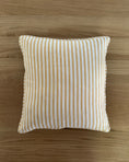 Load image into Gallery viewer, Vintage ABC Cushion with Yellow and White Piping
