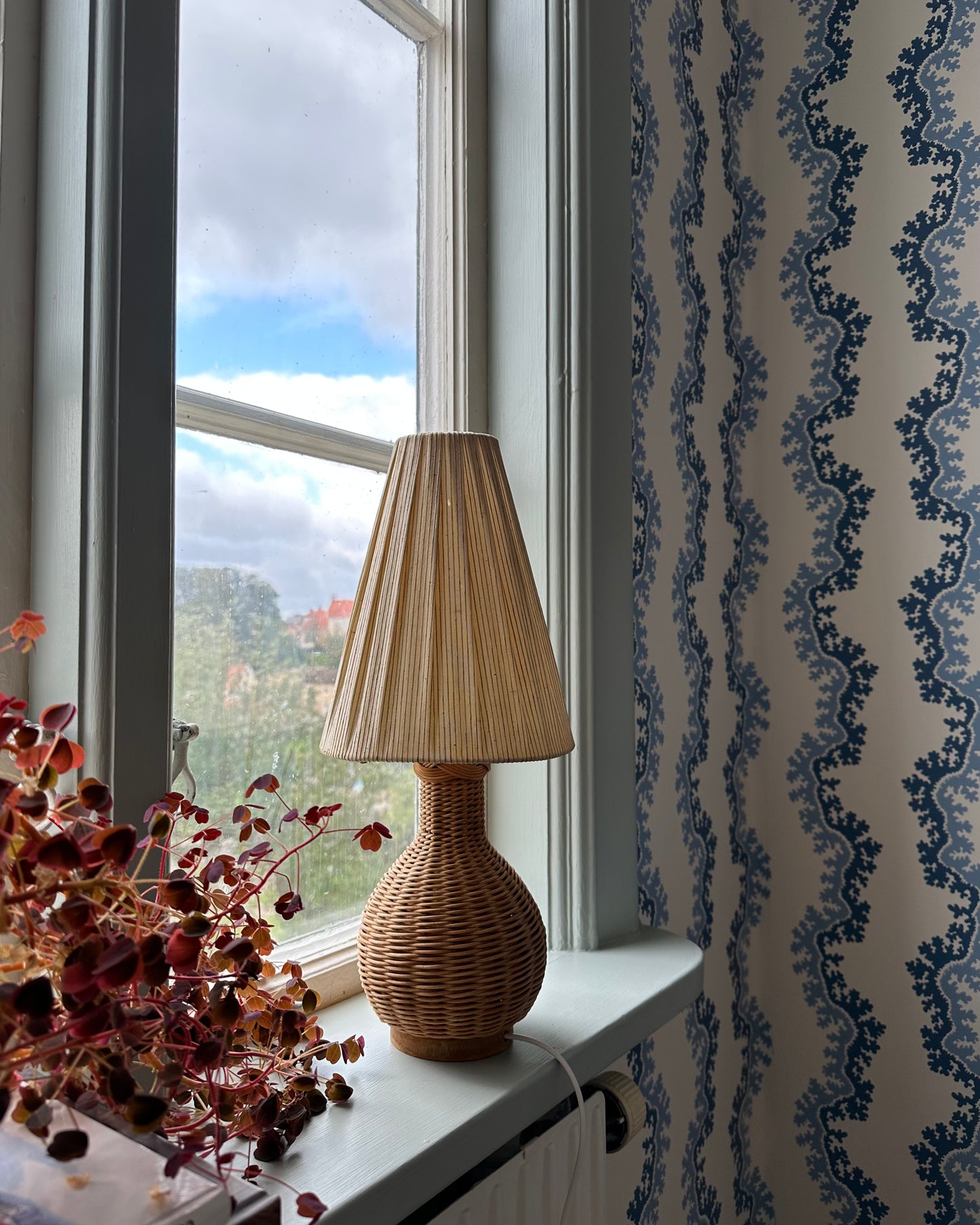 1960s Rattan Table Lamp