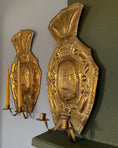 Load image into Gallery viewer, Pair of Double Armed Brass Wall Sconces