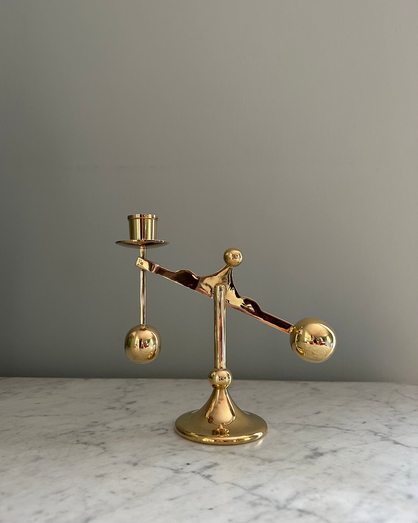 Heavy Brass Candle Holder