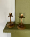 Load image into Gallery viewer, Pair of Brass Candle Holders