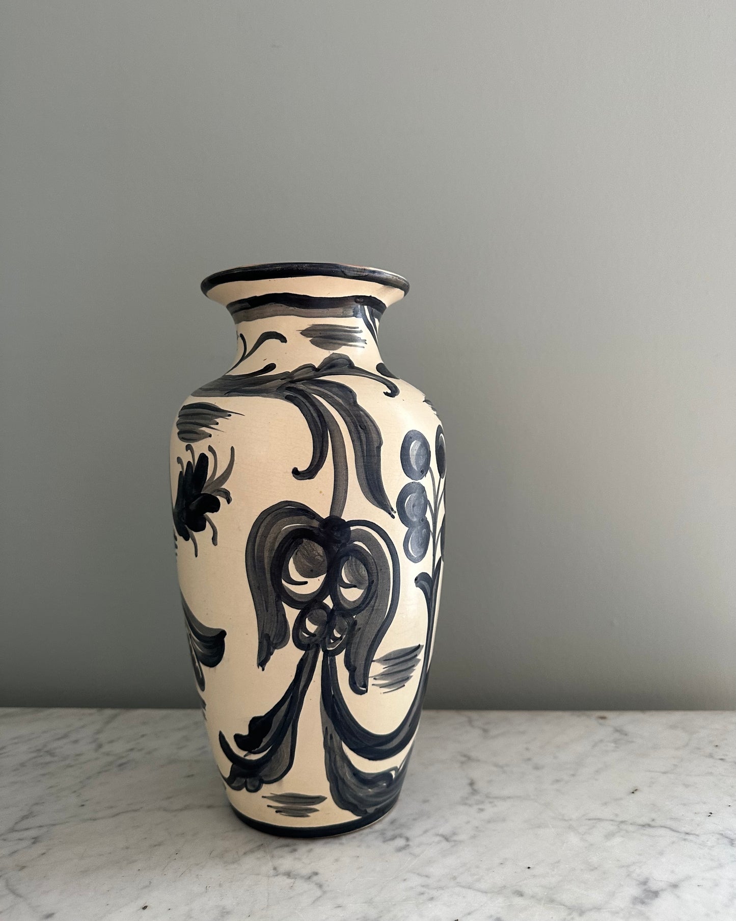 Hand Painted Ceramic Vase - Gefle Sweden