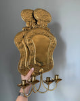 Load image into Gallery viewer, Pair of Large Brass Wall Sconces