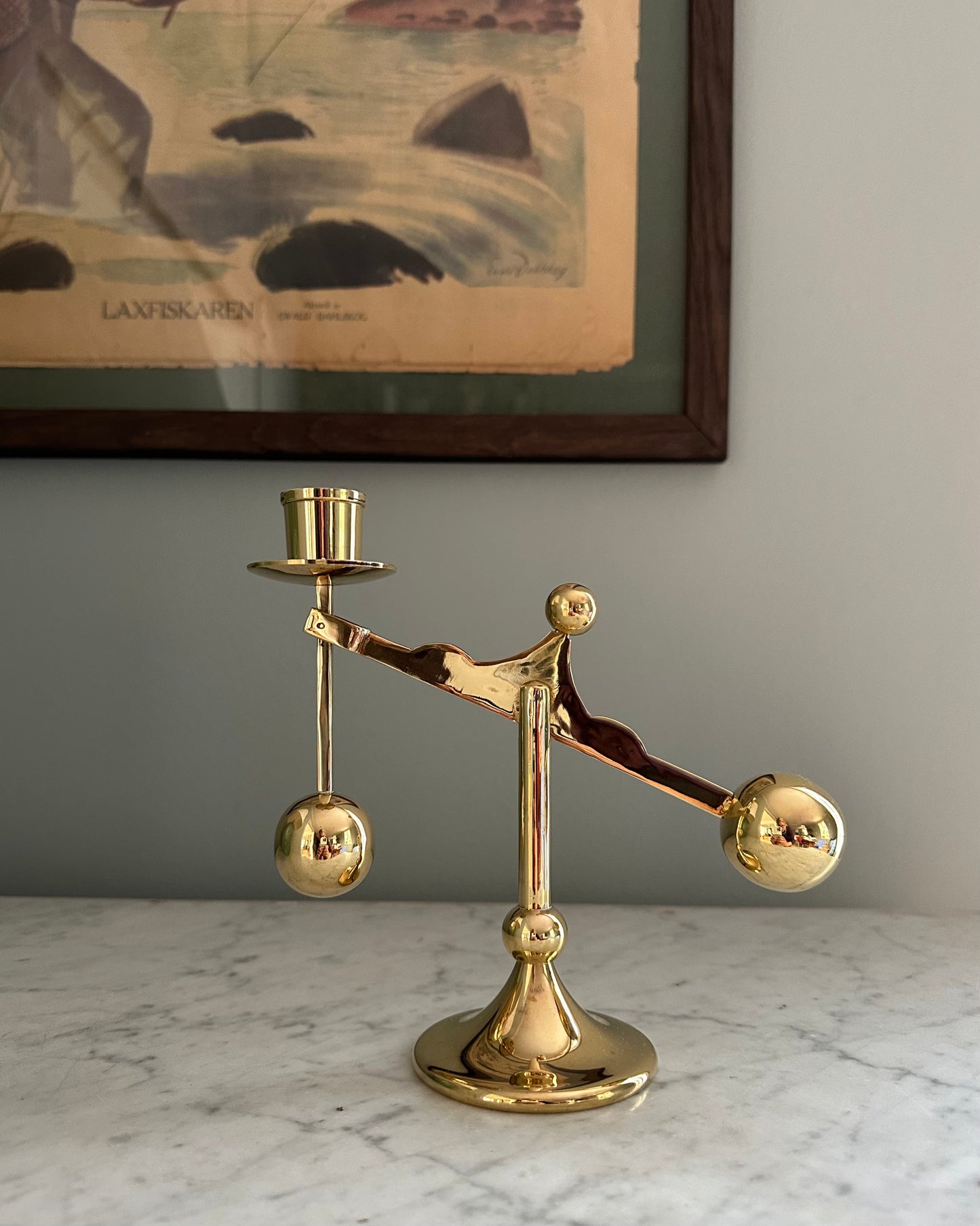 Heavy Brass Candle Holder