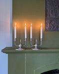 Load image into Gallery viewer, Pair of Art Deco Pewter Candle Holders
