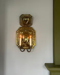 Load image into Gallery viewer, Large Brass Wall Sconce