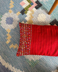 Load image into Gallery viewer, Red Vintage Wool Cushion