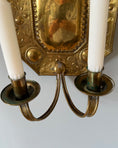 Load image into Gallery viewer, Pair of Double Armed Brass Wall Sconces