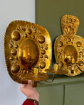 Load image into Gallery viewer, Pair of Double-Armed Brass Wall Sconces