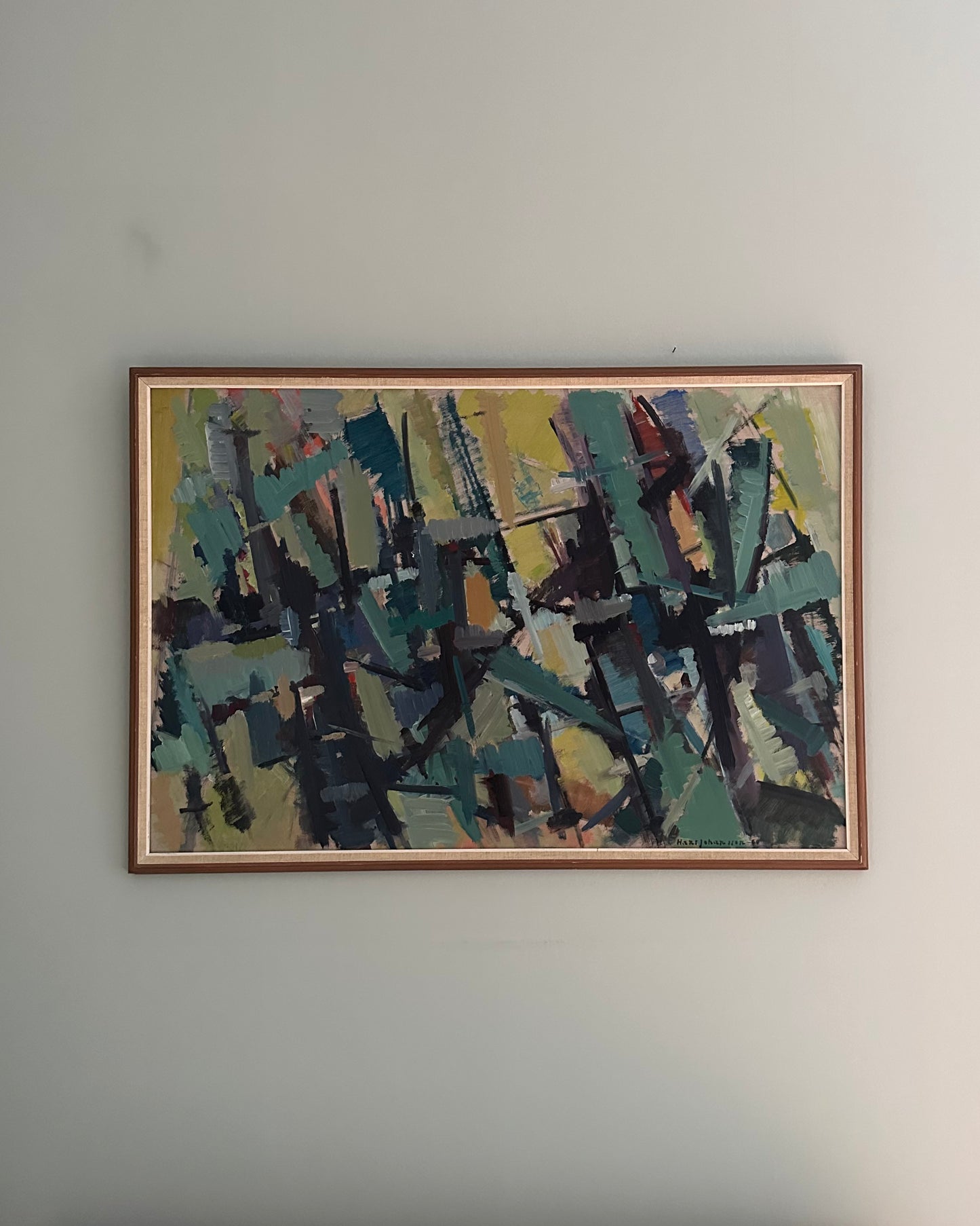 Vintage Abstract Painting - "Diagonalt"