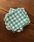Load image into Gallery viewer, Set of Eight Decorative Checked Napkins