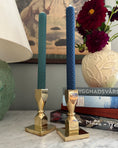 Load image into Gallery viewer, Pair of Heavy Brass Candle Holders