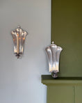 Load image into Gallery viewer, Pair of Art Deco Pewter Wall Sconces