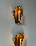 Load image into Gallery viewer, Pair of Brass Wall Sconces