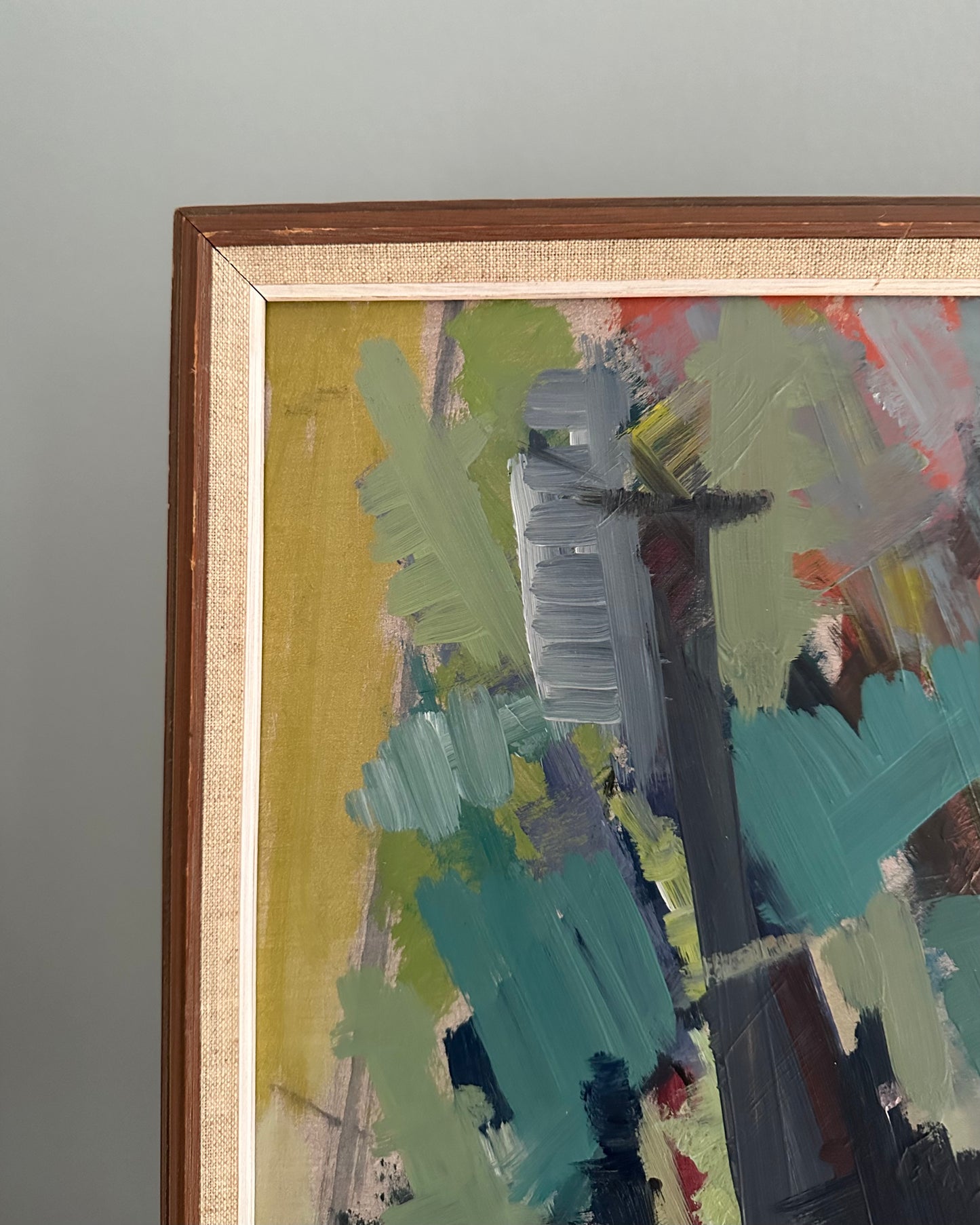 Vintage Abstract Painting - "Diagonalt"