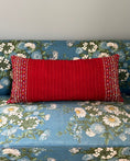 Load image into Gallery viewer, Red Vintage Wool Cushion