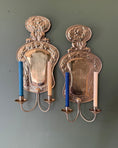 Load image into Gallery viewer, Pair of Large Brass Wall Sconces