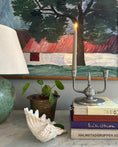 Load image into Gallery viewer, Pair of Art Deco Pewter Candle Holders