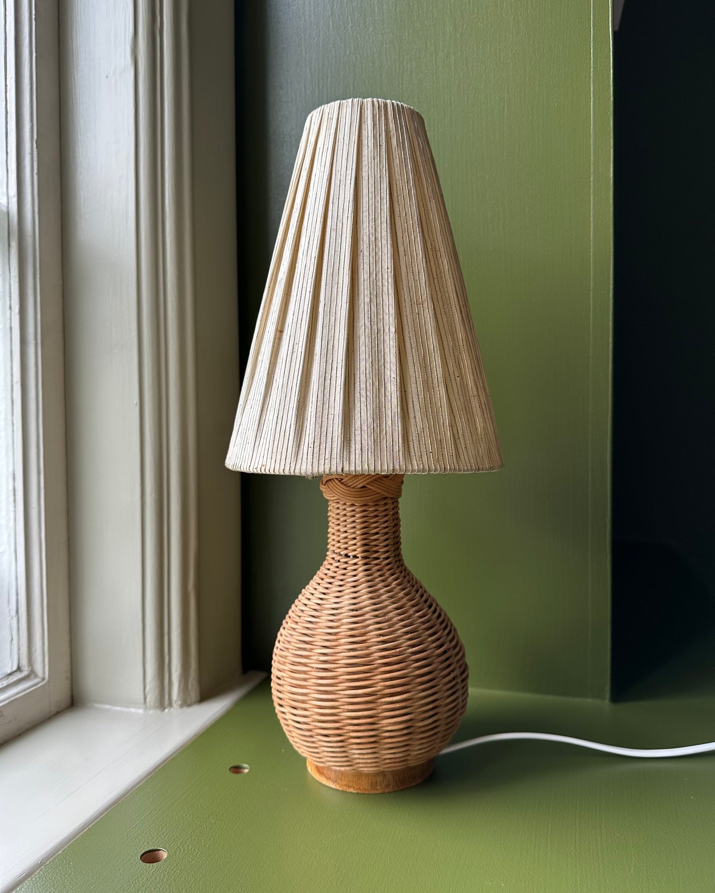1960s Rattan Table Lamp
