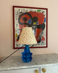 Load image into Gallery viewer, Blue Vintage Table Lamp with Shade