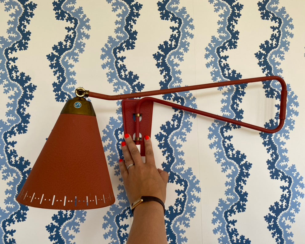 Red Vintage Wall Lamp