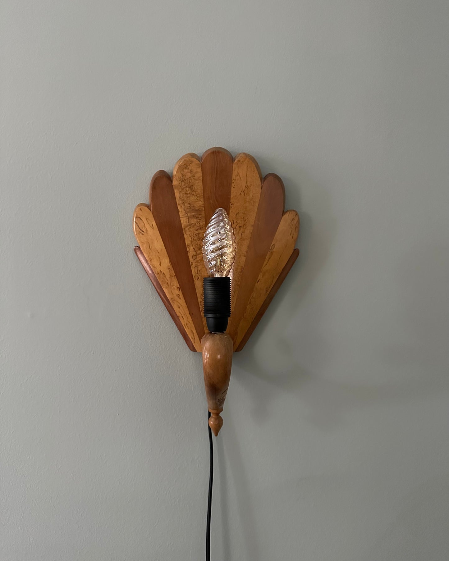 Mid-Century Wooden Wall Sconces