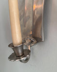 Load image into Gallery viewer, Pair of Art Deco Pewter Wall Sconces