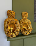 Load image into Gallery viewer, Pair of Double-Armed Brass Wall Sconces