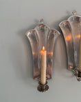 Load image into Gallery viewer, Pair of Art Deco Pewter Wall Sconces