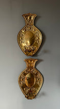Load image into Gallery viewer, Pair of Large Brass Wall Sconces
