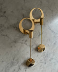 Load image into Gallery viewer, Wall-Hung Brass Candlesticks by Arthur Pe, Kolbäck