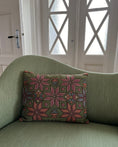 Load image into Gallery viewer, Green Hand-Embroidered Cushion