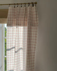 Load image into Gallery viewer, Pair of Vintage Checked Curtains in White and Red