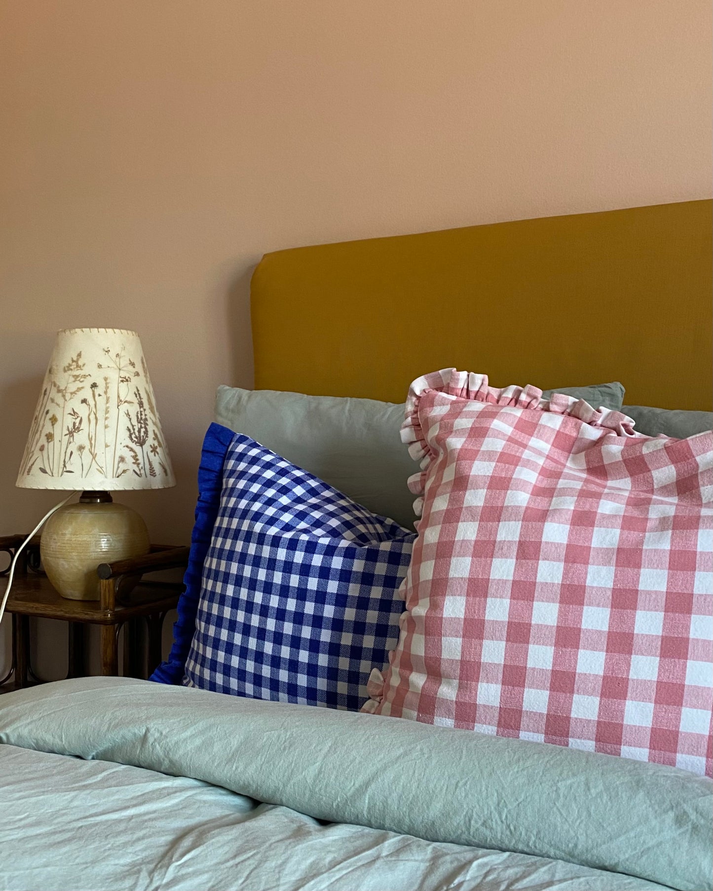 Checked Pink and White + Matching Frill
