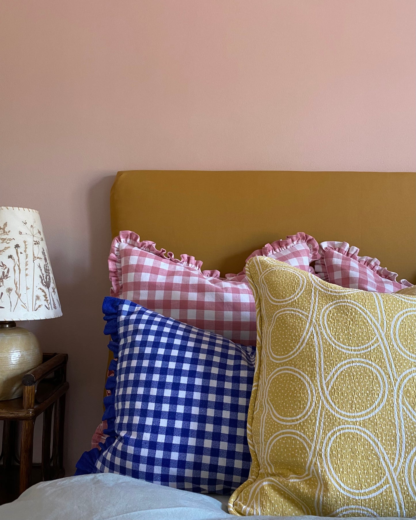 Checked Blue and White + Blue Frill