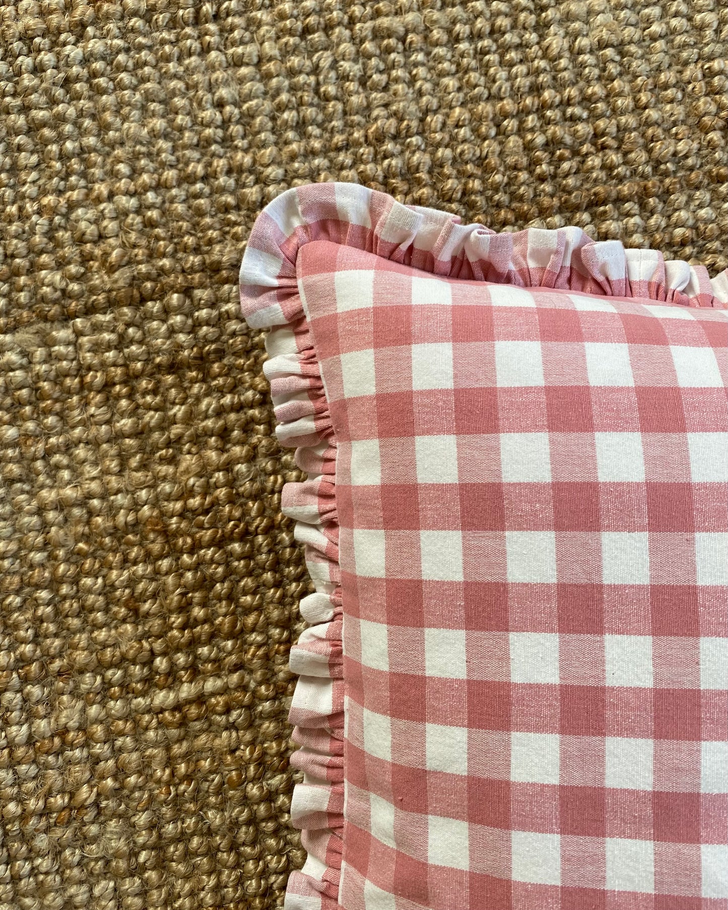 Checked Pink and White + Matching Frill
