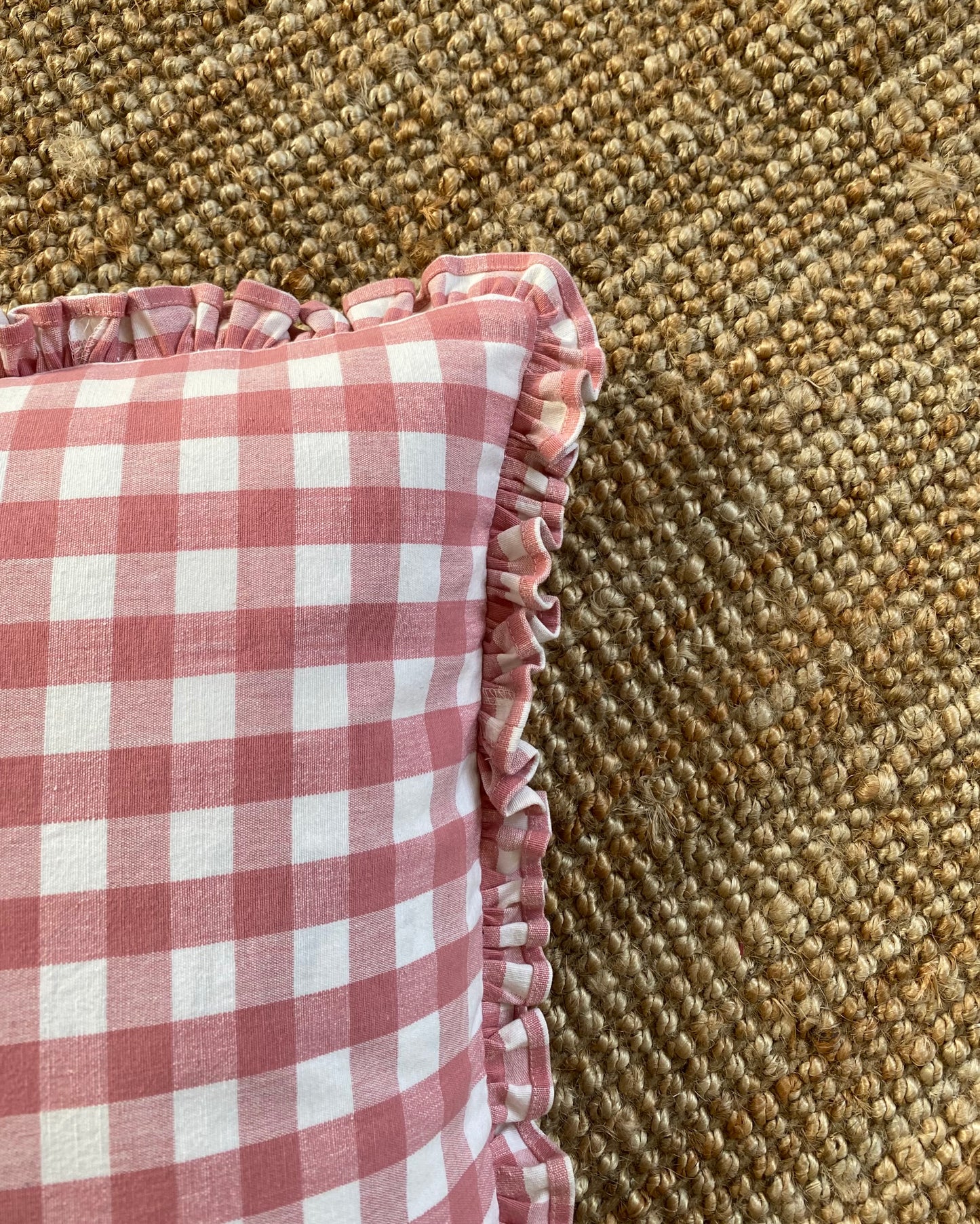 Checked Pink and White + Matching Frill