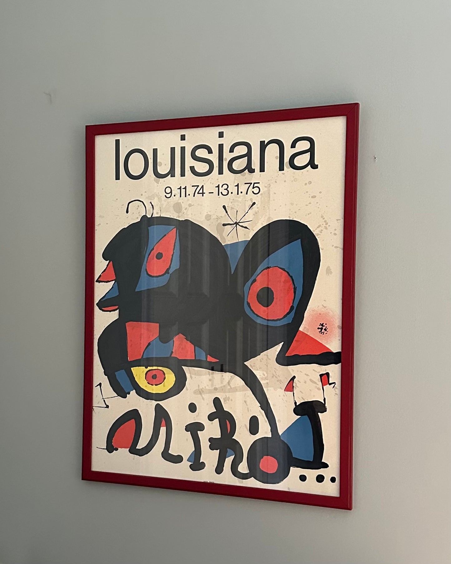 Framed Miró Exhibition Poster
