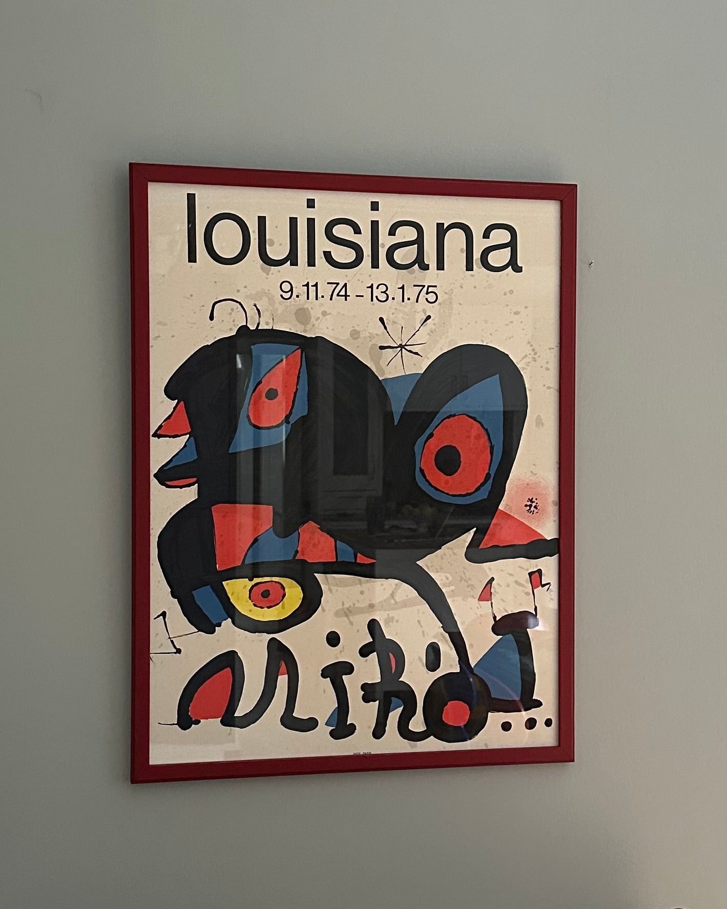Framed Miró Exhibition Poster