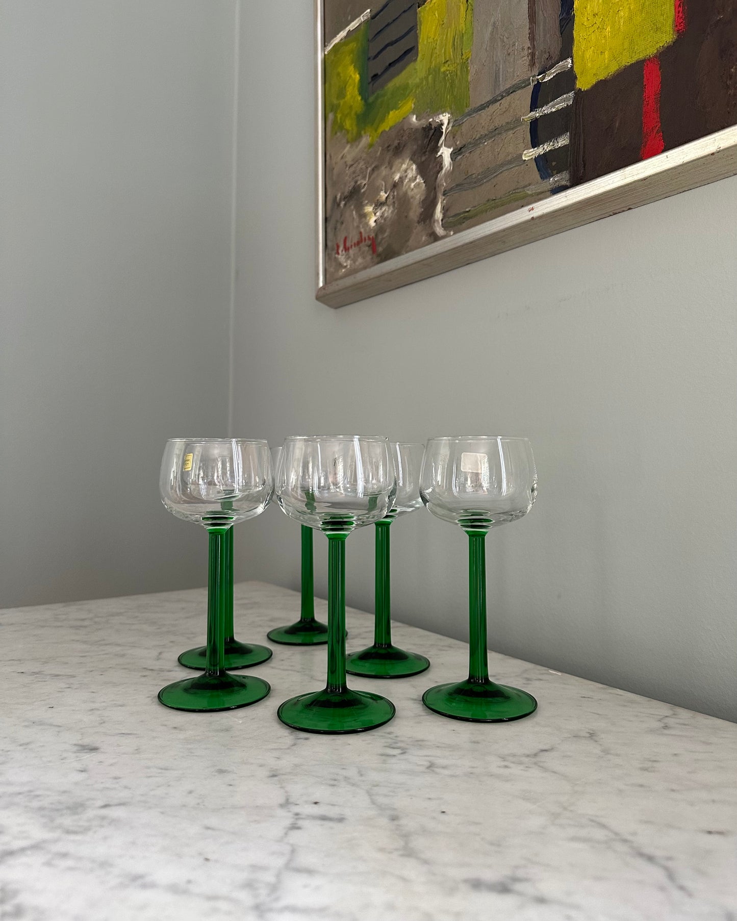 Set of Six Luminarc Vintage Wine Glasses