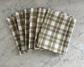 Load image into Gallery viewer, Set of Six Vintage Tea Towels - Pink & Green