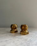 Load image into Gallery viewer, Pair of Heavy Brass Candle Holders