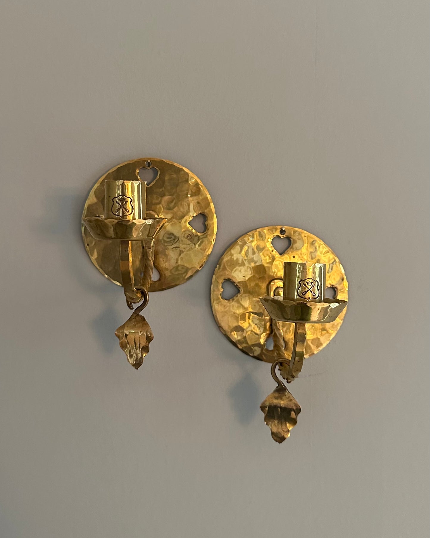 Pair of Brass Wall Sconces