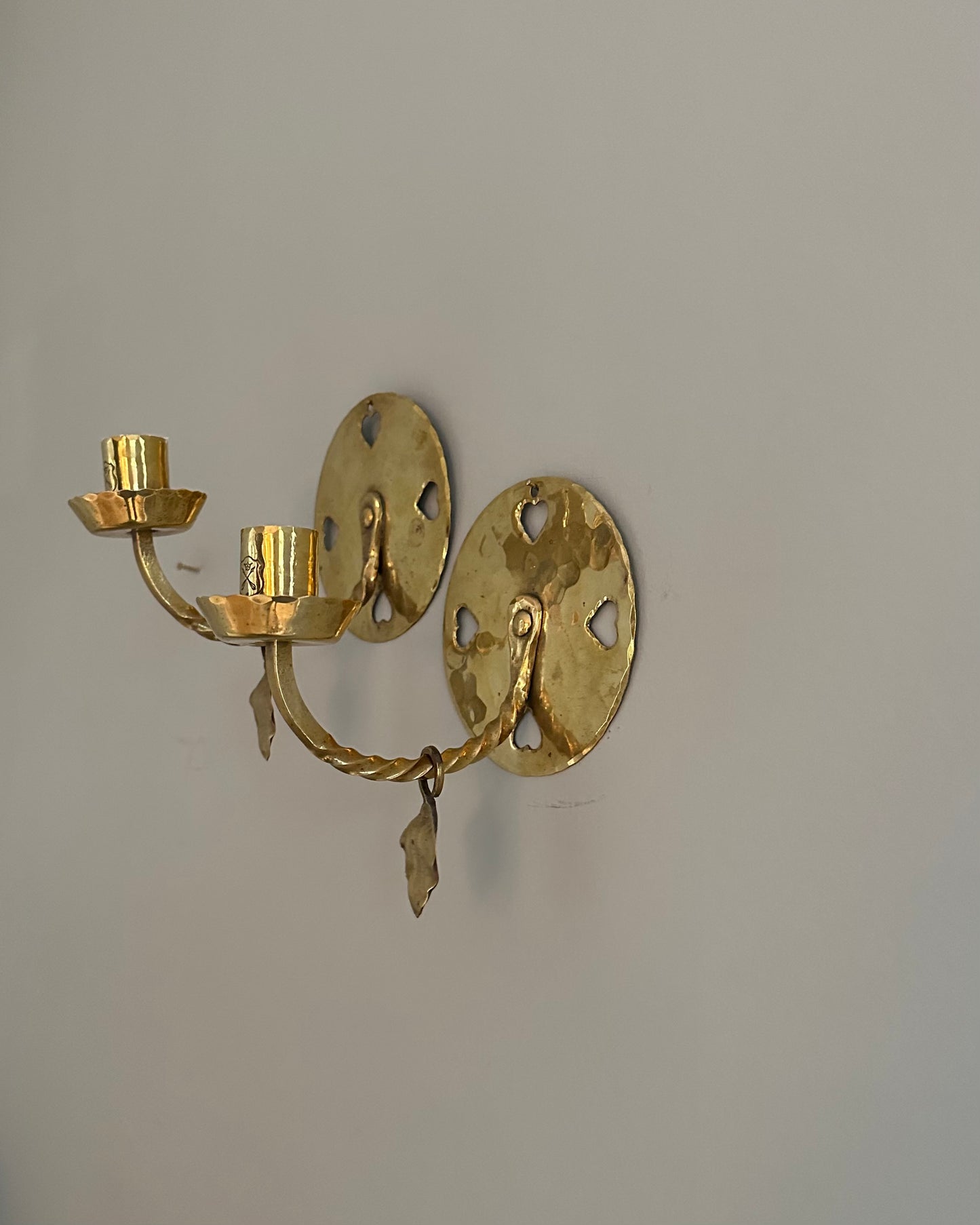 Pair of Brass Wall Sconces